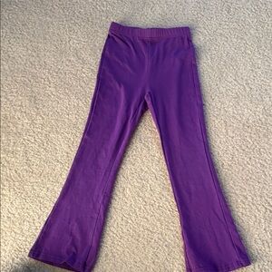 Vibrant Purple Kids Flared Leggings